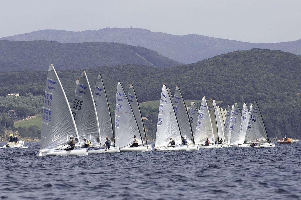 race 1, Start 2, Finn Europeans, Day 1 © James Taylor